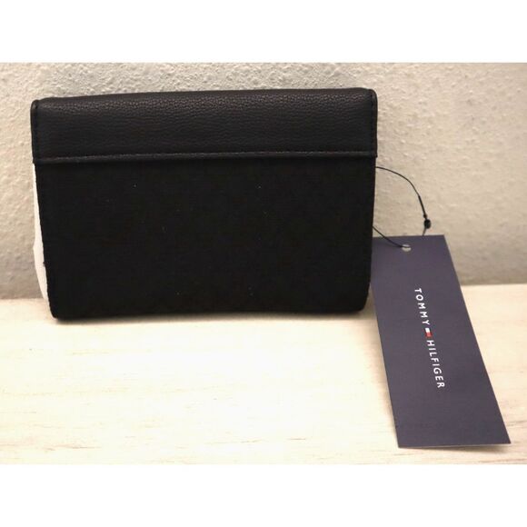 Tommy Hilfiger XW05920-973-0GJ Women's Black Polyester Tri-Fold Wallet - Picture 2 of 10